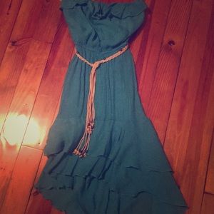 A beautiful high-low dress.